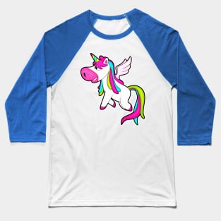 Unicorn with Wings Baseball T-Shirt